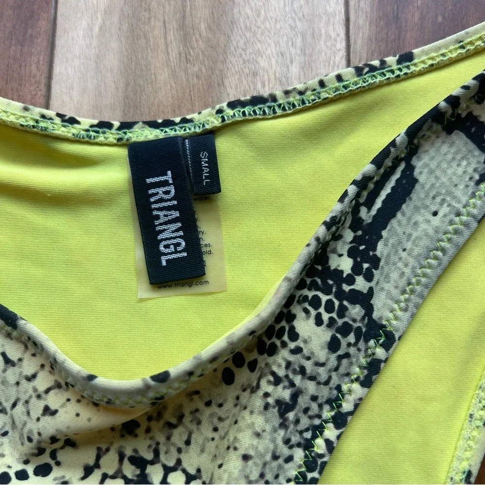 Triangl Swimwear Hailey Bieber Neon Snake Print Bikini bottom